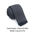 thumbnail image 4 of Cravate Fine Ajustée Unie Formelle en Tricot pour Homme, 4 of 7