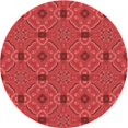 thumbnail image 1 of Ahgly Tapis Rond Lavable en Machine Intérieur Transitionnel Rouge, 3 Pieds Rond, 1 of 7