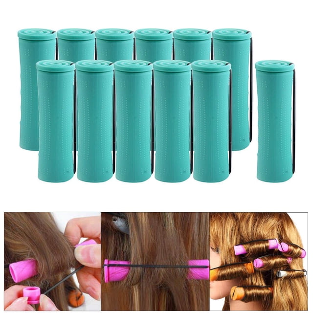 pitrice Curl Cold Wave Perm Rods tool rubber Curling Hair Cold Wave medium natural Cold Curly Wavy Rod Set Women Girls 12Pcs 2.5cm