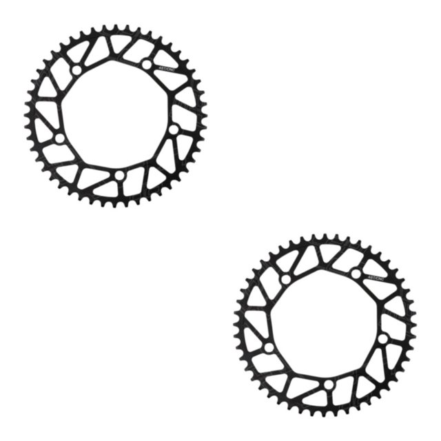 Redempat Chain Ring - Easy To Install Durable Wide Compatibility - Bike Crank Precise Fit Bicycles Crank 48T black 2Set
