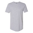 thumbnail image 1 of Unisex Cotton Long Body T-Shirt, M, Heather Grey, 1 of 1