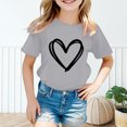 thumbnail image 4 of WEAIXIMIUNG Lot de T-Shirts 2T Fille Enfant Filles Mignon Graphique Col Rond Manches Courtes Tee Été Décontracté T-Shirt 160, 4 of 6