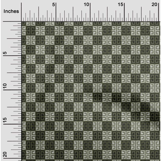 oneOone Cotton Poplin Fabric Greek Key Geometric Fabric Prints By Yard 56 Inches Wide
