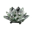 thumbnail image 1 of Birdeem Colored Crystal Glass Lotus Candle Tea Lamp Holder Buddhist Candle, 1 of 8