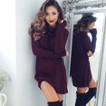 thumbnail image 2 of Womens Autumn Winter Long Sleeve Knit BodyCon Party Sweater Short Mini Dress New, 2 of 4
