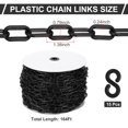 thumbnail image 2 of Uxcell Black Plastic Chain, 164 ft 6mm Safety Barrier Chain for Crowd Control, 2 of 7