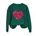 thumbnail image 5 of Yuyuzo Chandails en Molleton pour Femmes Décontractés Saint-Valentin Manches Longues Col Rond Ample Ajusté Mince Chandail Tops, 5 of 5
