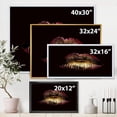 thumbnail image 4 of Designart Sexy Golden Metallized Female Lips IV FLOAT FRAME WALL ART, 4 of 4