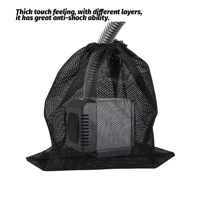 stanreset Sac Filtrant pour Pompe à Eau Accessoires Maison Fontaine Étang Universel Résistant aux Déchirures Filet de Filtration Raccord Filtres de Pompage 47*47CM