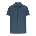 thumbnail image 4 of Summer Cuban Shirts for Men Casual Lightweight Button Down Short Sleeve Cardigan Work Blouse, 4 of 6