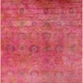 thumbnail image 1 of Ahgly Company Indoor Square Mid-Century Modern Crimson Red Oriental Area Rugs, 7' Square, 1 of 6