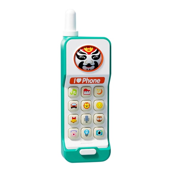 Z-680 Bleu Jouet de Téléphone Cellulaire pour Enfants Mini avec Musique Lumière Clignotante Jouet d'Éducation Musicale Télécommande Appareil d'Apprentissage Amusant pour Tout-Petits Accent Bleu #04348
