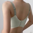 thumbnail image 4 of VEKDONE Woman's Embroidery Back Buckle Thin Style Ventilate Bra Without Steel Rim Green 36/80C, 4 of 6