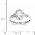thumbnail image 2 of Bague en Argent Sterling 925 Rhodié avec Opale Créée et Diamant, 2 of 2