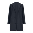 thumbnail image 4 of WRKEKC Coats for Women Long Sleeve Solid Color Button Multi Pocket Wool Blend Long Jacket Top for Daily Appeal and Functional Design, 4 of 5
