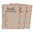 thumbnail image 1 of Inkdotpot Scramble Bridal ShowerGameCards Rustic Kraft FloralParty Wedding Supplies 50-Pack Wedding Word, 1 of 7