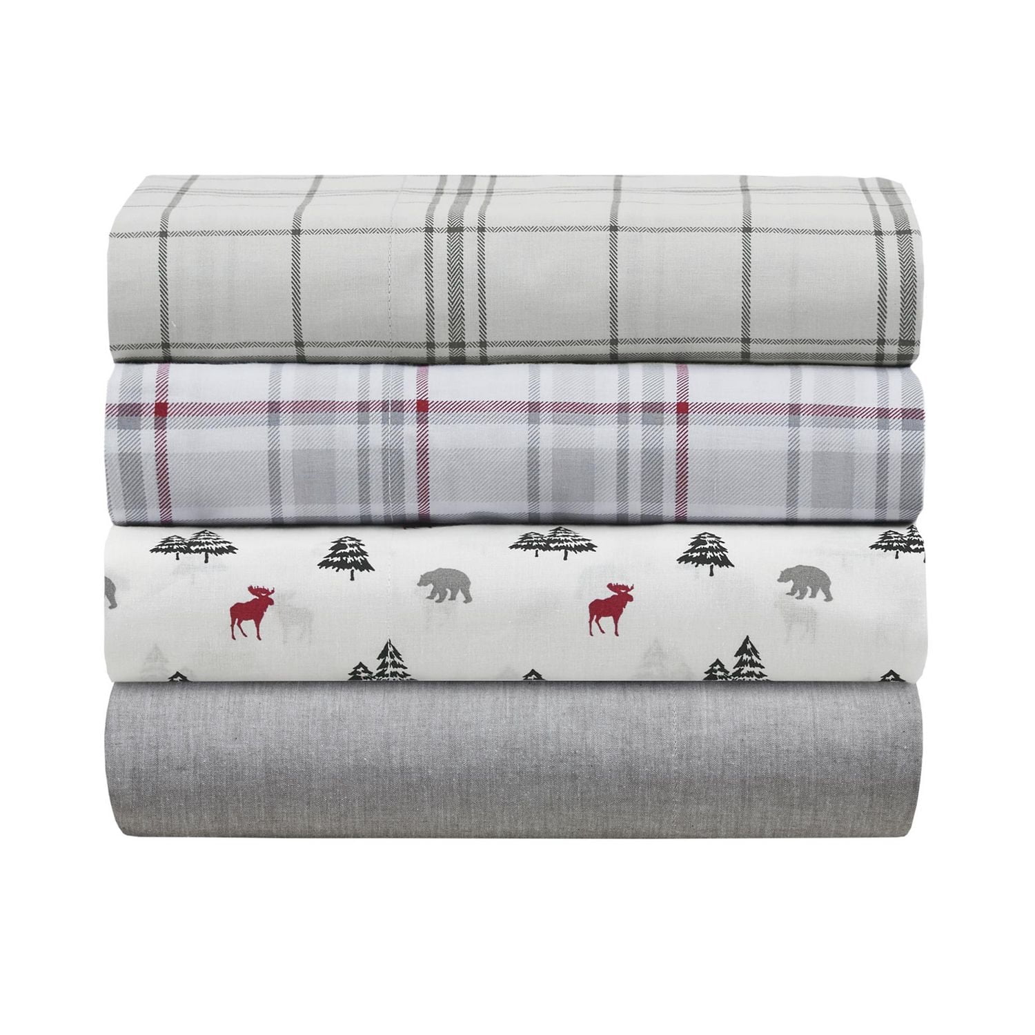 4 pièce Ensemble de Draps en Coton Ultra Doux Canadiana
