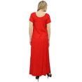 thumbnail image 2 of Bimba Robe Bohème Maxi d'Été pour Femme à Ourlet Asymétrique Rouge avec Poches et Foulard-18, 2 of 9