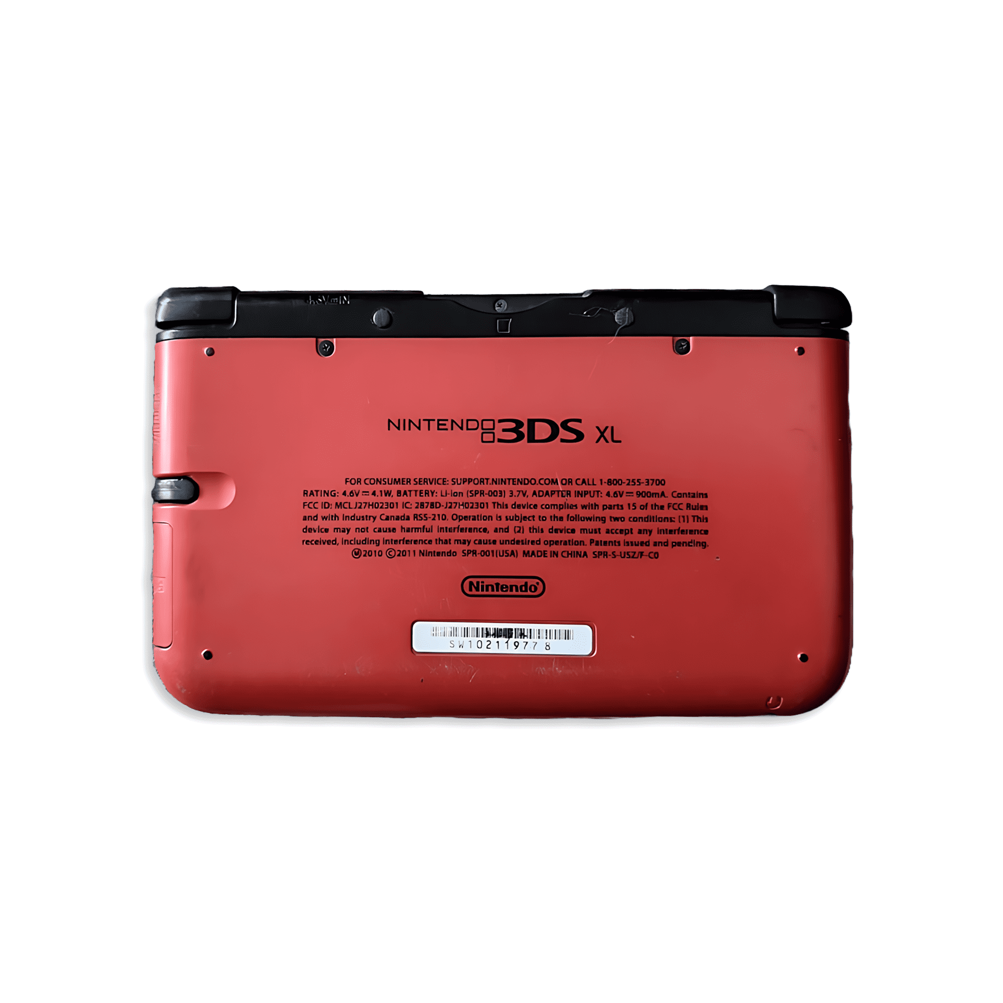 Nintendo - 3DS XL/LL Game Console with Retrofam 16GB Card - Red
