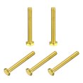 thumbnail image 1 of Unique Bargains Brass Hex Bolts, 1/4-20x2' 5 Pack Fully Thread Grade 4.8 Machine Screws, 1 of 4