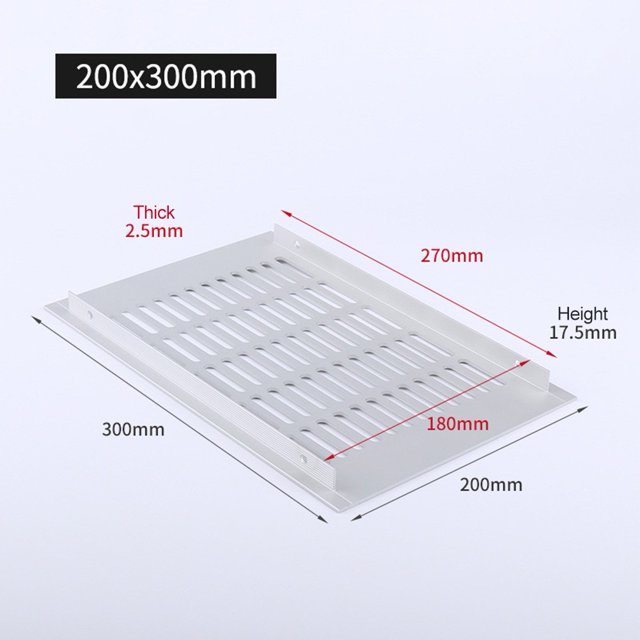 Rectangular Air Vent Cover Ventilation Grille For Wardrobe Shoe Cabinet Closet