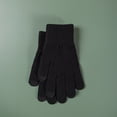 thumbnail image 2 of Winter Knitted Solid Color Wool Thickened Brushed Five Finger Finger Cycling Warm Gloves, 2 of 3