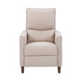 thumbnail image 3 of Fauteuil inclinable manuel d'intérieur CorLiving en aulne, revêtu de tissu beige, avec dossier inclinable et pieds en bois, 3 of 13