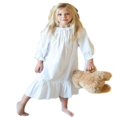 thumbnail image 3 of Kids Baby Girl Princess Party Cotton Dress Long Sleeve Ruffle Nightgown, 3 of 5