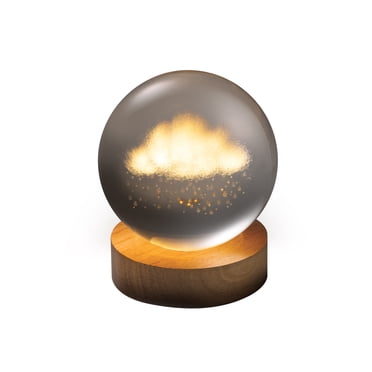 Merkury Innovations – Lampe sphère en cristal 3D « Nuage flottant », diamètre 3,15 pouces (8 cm) – Lot de 1