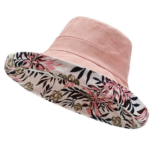 Chapeau de Pêche à Large Bord Réversible Chapeau de Protection Solaire pour Filles
