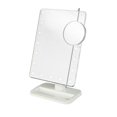 thumbnail image 1 of Jerdon JS811W Miroir de Maquillage de Table Portable 8 Pouces avec Éclairage LED Réglable avec Grossissement 10x, Finition Blanche, 1 of 3