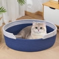 thumbnail image 1 of Jubipavy Cats And Dog Nests Small Pet Round Rope Nests Small House Easy To Clean Dog And Cats Nests In Summer Hand Woven, 1 of 6