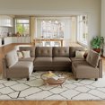 thumbnail image 1 of LLappuil Modular Sectional Sofa, 6 Seat Modular Sectional Sofa with Storage, Velvet Waterproof Anti-Scratch Sofa for Living Room, 1 of 8
