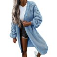 thumbnail image 1 of Chunky Knit Cardigan Sweaters For Women Knitted Open Front Fashion Loose Warm Oversized Sweater, 1 of 8