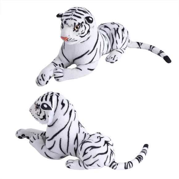 White Artificial Tiger Toy, Cotton And Fluff Artificial Plush Tiger, Home For Children Kids Bedroom
