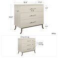 thumbnail image 3 of Monarch Hill Clementine White 3 Drawer Dresser, 3 of 9
