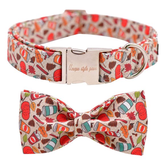Unique Style Paws Collier pour Chien avec Nœud Papillon Collier Ajustable pour Petits Moyens Grands Chiens et Chats
