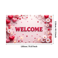 thumbnail image 3 of Welcome Decorative Banner with Roses and Hearts for Parties Events Celebrations Wedding Backdrop Party Decoration and Indoor Photography Background, 3 of 4