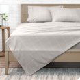 thumbnail image 1 of Bare Home Ultra-Soft Sheet Set - Premium 1800 Collection - Deep Pockets - 4-Pieces - Full, Modern Plaid - Stone/White, 1 of 8