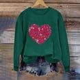 thumbnail image 3 of Yuyuzo Chandails en Molleton pour Femmes Décontractés Saint-Valentin Manches Longues Col Rond Ample Ajusté Mince Chandail Tops, 3 of 5