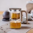 thumbnail image 1 of Teapot Small Rodless Tea Maker Glass Inner Bladder Magnetic Suction Floating Cup Tea Water Separation Lazy Tea Set Glass A A #NW412, 1 of 9