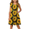 thumbnail image 1 of RXIRUCGD 2025 Vêtements d'Été pour Enfants Robe d'Été à Manches à Volants pour Filles 4-14T, 1 of 7