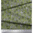 thumbnail image 2 of Soimoi Polyester Crepe Fabric Leaves & Floral Block Print Fabric by The Yard 42 Inch Wide, 2 of 3