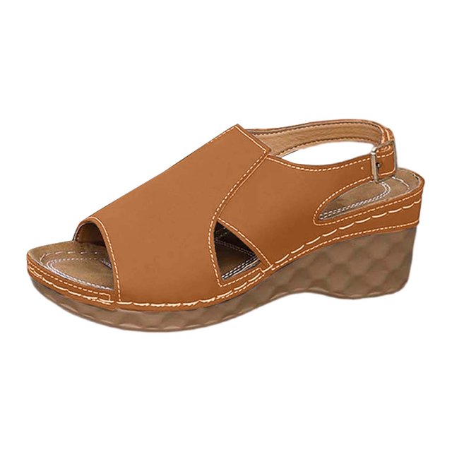 Plus Size Women Fashion Open Toe Sandals Block Heel Stylish Openwork Design Comfortable Thick Sole Versatile Fish Mouth Sandals