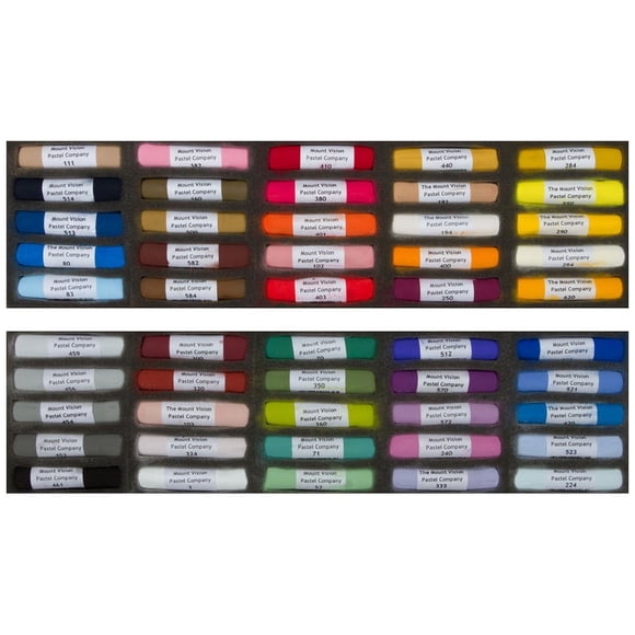 Mount Vision Pastels - Ensemble d'Atelier Greg Biolchini 50 Pastels Doux Faits à la Main