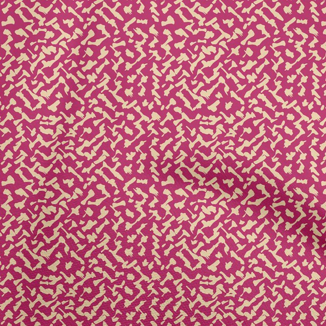 oneOone Cotton Poplin Fuschia Pink Fabric Block Craft Projects Decor Fabric Printed By The Yard 56 Inch Wide-II