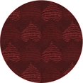 thumbnail image 1 of Ahgly Company Tapis Rond Lavable en Machine Intérieur Transitionnel Noir Brun, 6 Pieds Rond, 1 of 7