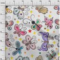 thumbnail image 3 of oneOone Cotton Poplin White Fabric Butterflies Craft Projects Decor Fabric Printed By The Yard 56 Inch Wide-4P, 3 of 5