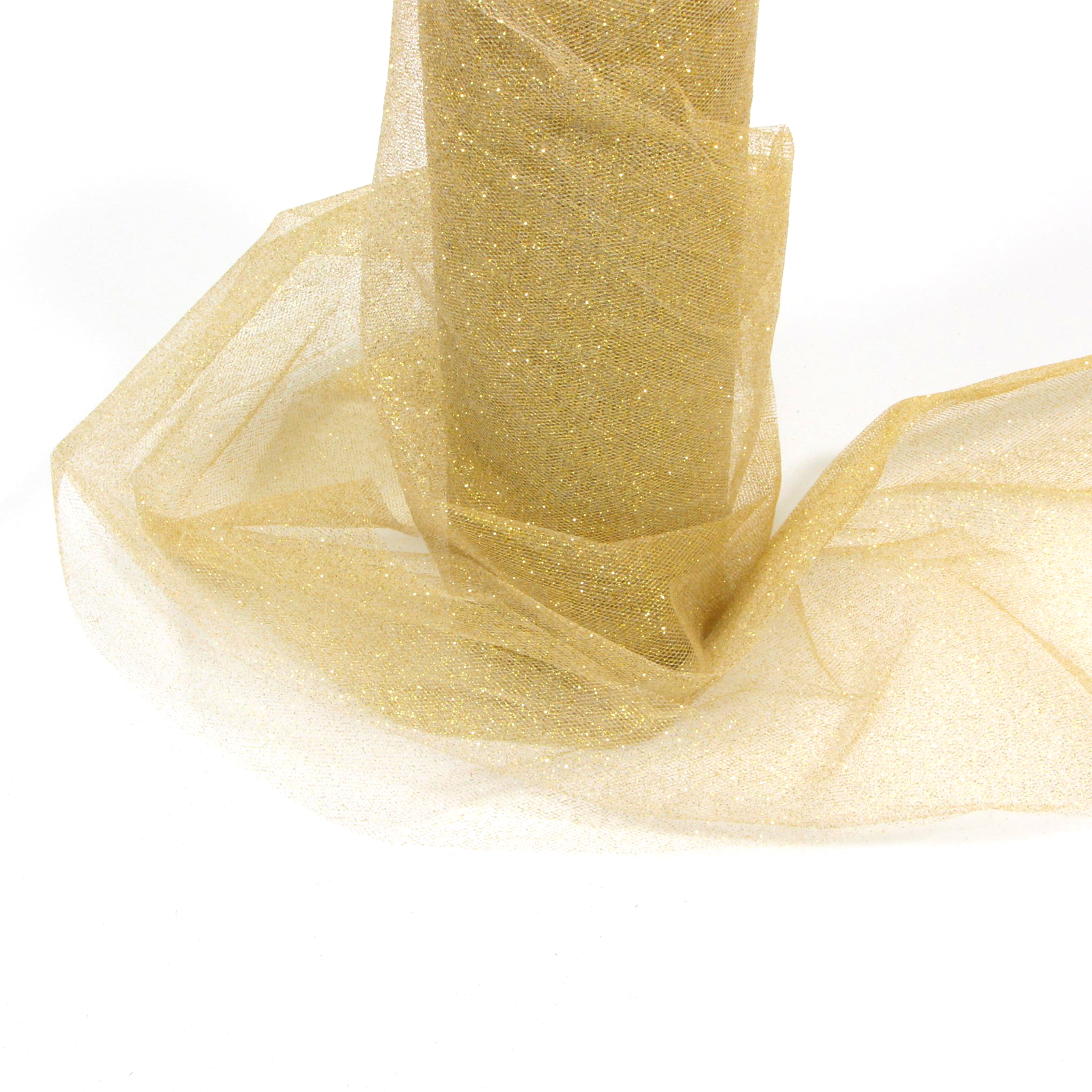 UNIQUE CREATIV ruban, tulle, or métallique, 60 cm × 14,63 m (24 po × 16 vg)