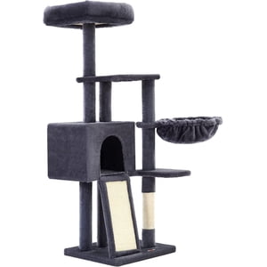 Arbre de chat .Tour de chat pour les chats d'intérieur MultiLevel Condo Cat avec Perchoir Lavable Amovible Cover Meubles de chat avec Craquage de poste et panier de pension Cave Light PCTW